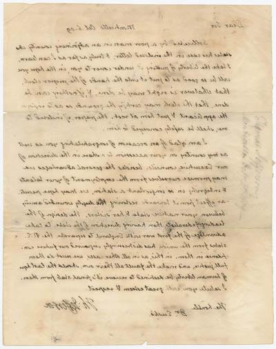 Letter from Thomas Jefferson to William Eustis, 6 October 1809 